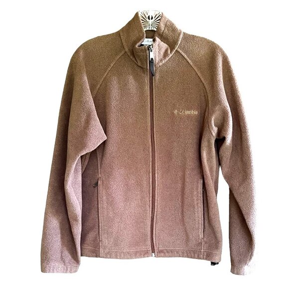 Columbia Women's Chocolate Brown Fleece Full Zipper Jacket, Size M - Picture 3 of 11